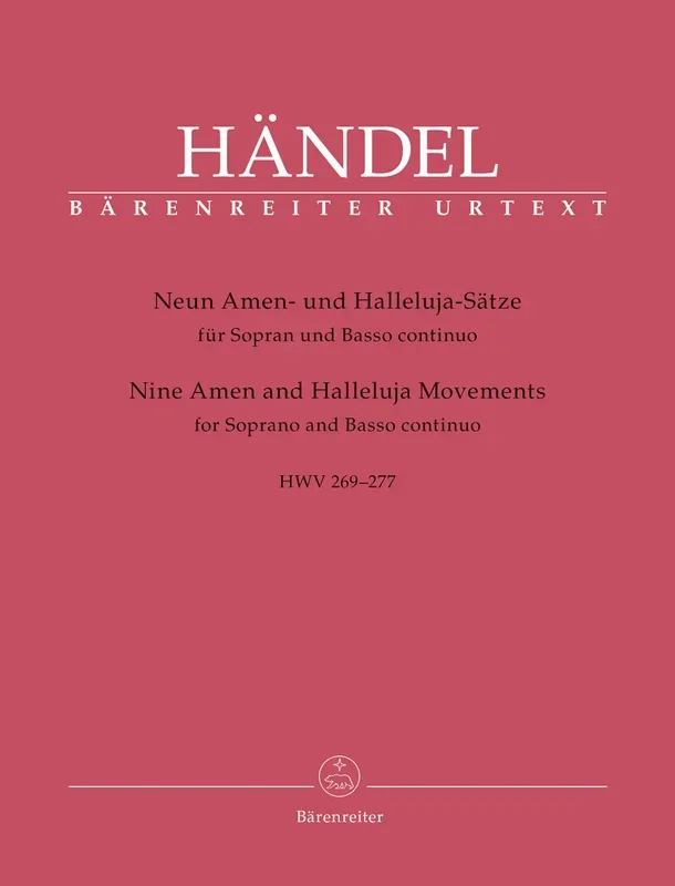 Handel: 9 Amen and Halleluja Movements, HWV 269-277