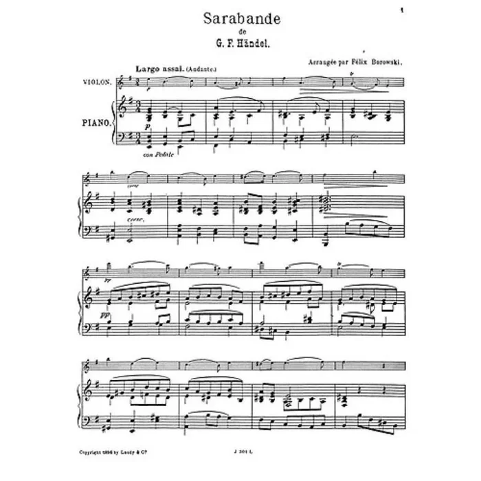Händel, Georg Friedrich – Sarabande Borowski