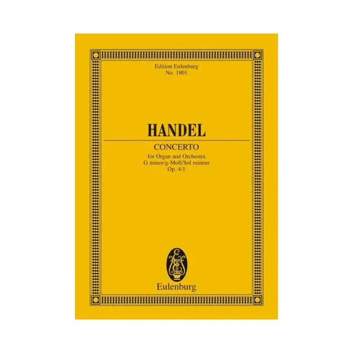 Handel, George Frideric – Organ concerto No. 1 G minor op. 4/1 HWV 289