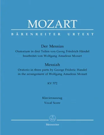 Handel : Messiah Arr Mozart Vocal Score (Barenreiter)