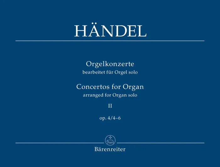 Handel: Organ Concerto Op 4 No 4-6 Manuals