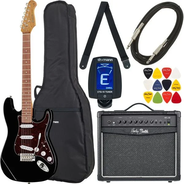 Harley Benton ST-62 BK Vintage Bundle 2