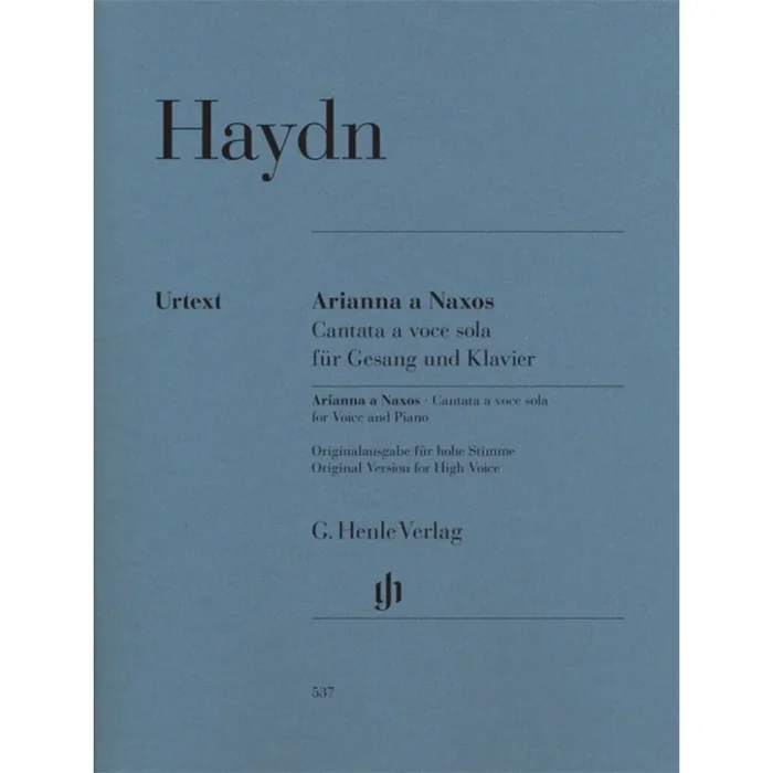 Haydn, Joseph – Arianna a Naxos, Cantata a voce sola for Voice and Piano Hob. XXVIb:2