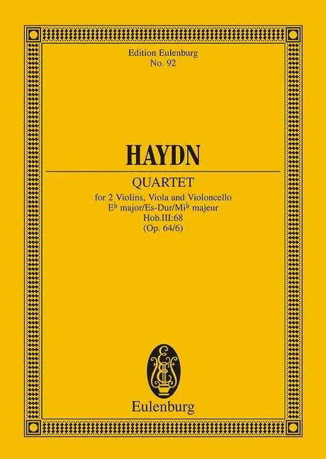 Haydn, Joseph : Haydn, Joseph : String Quartet Eb major, Tost Quartets II No. 6 – string quartet – Schott Digital