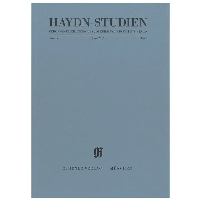 Haydn-Studien Vol. X/Book 1