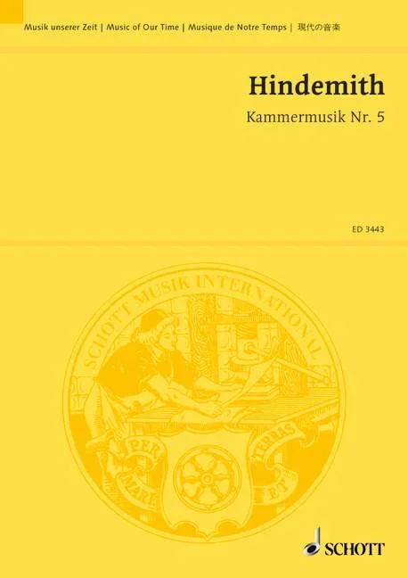 Hindemith, Paul : Hindemith, Paul : Chamber music No. 5, Viola-Concerto – solo viola and large chamber orchestra – Sch