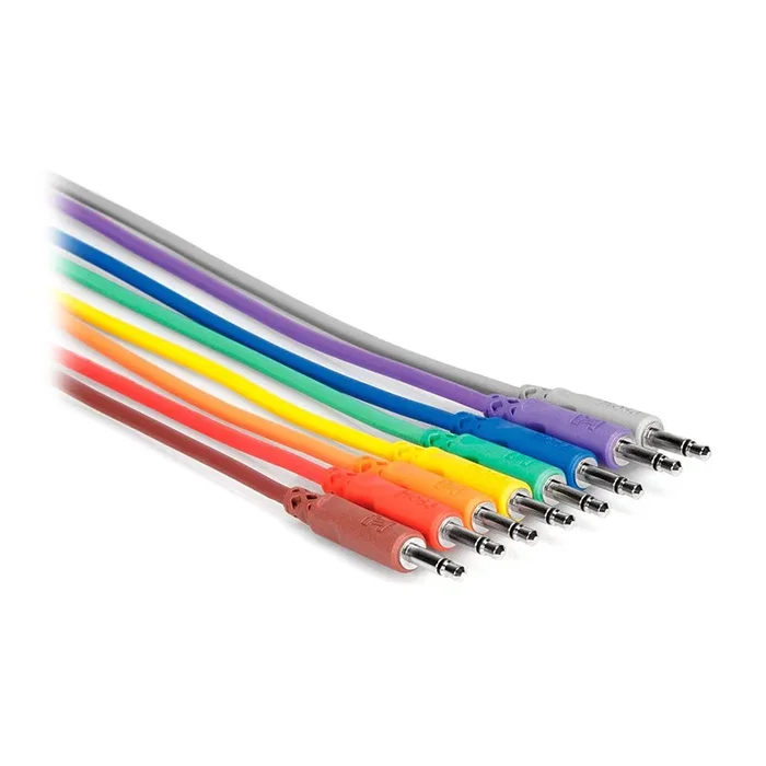 Hosa CMM-830 3.5mm TS to 3.5mm TS Unbalanced Patch Cables, 1 Foot