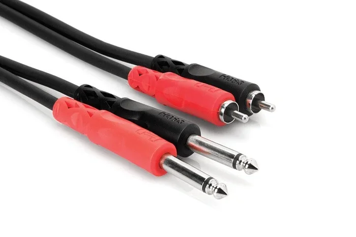 Hosa CPR-203 Stereo Interconnect Dual 1/4″ TS to Dual RCA – 10′
