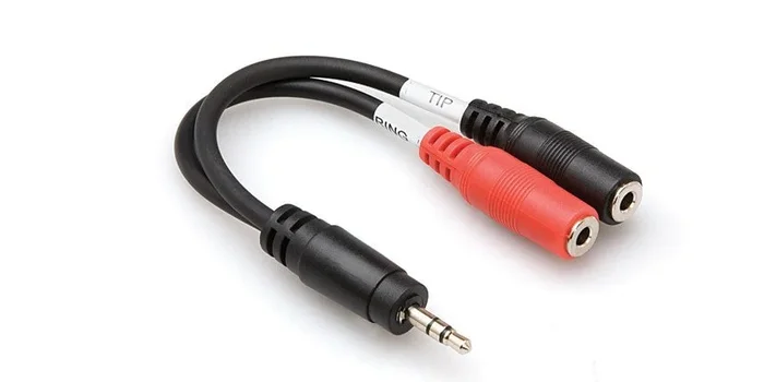 Hosa YMM-261 Stereo Breakout 3.5mm TRS to Dual 3.5mm TSF
