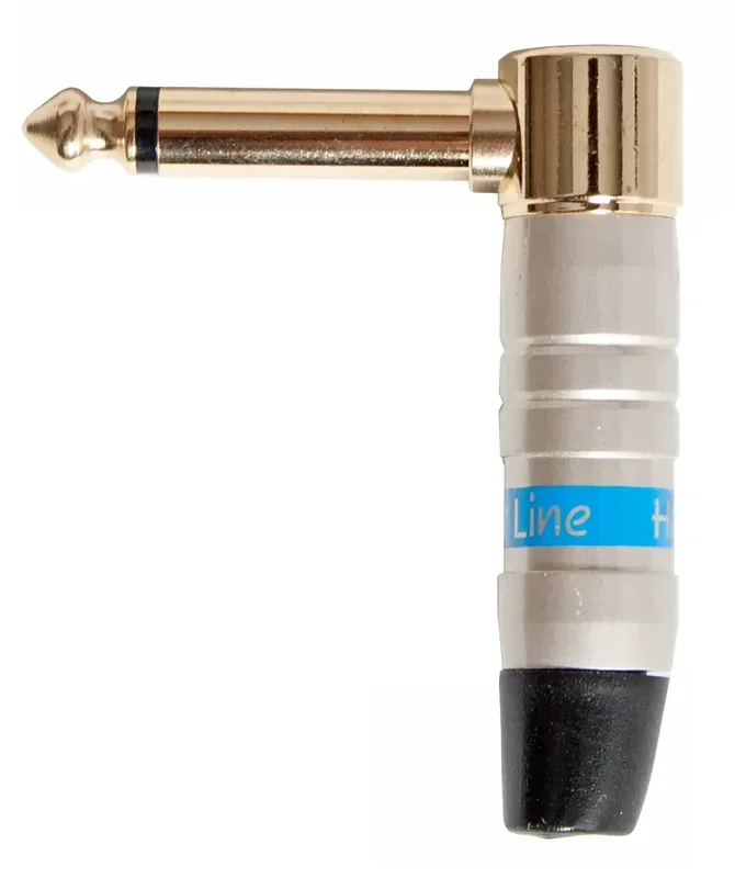 Hot Line 6.3MM Mono Chrome Right Angle Jack Plug