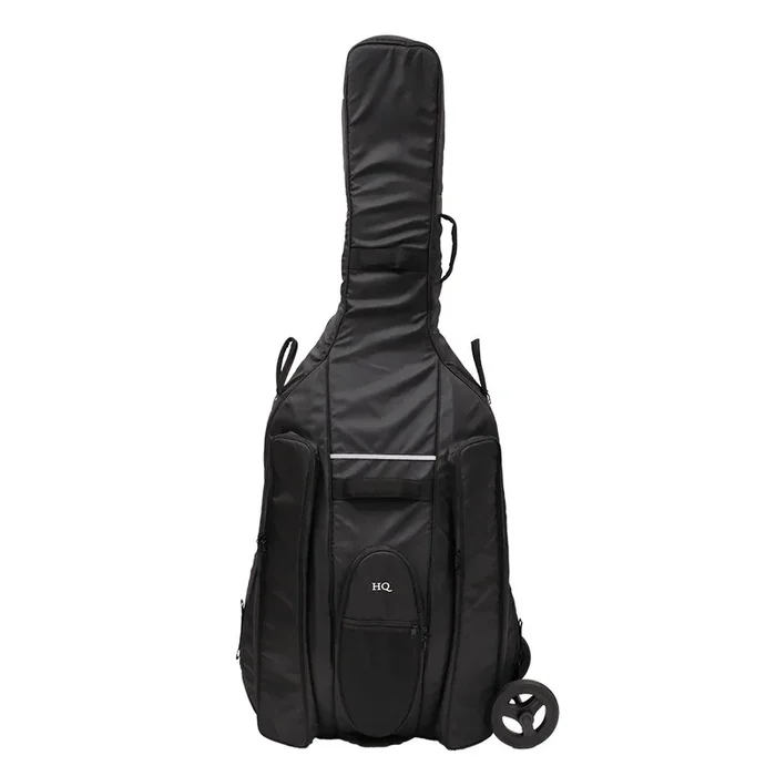 HQ Ultra-Pro Double Bass Bag with Wheel System 3/4 – Black