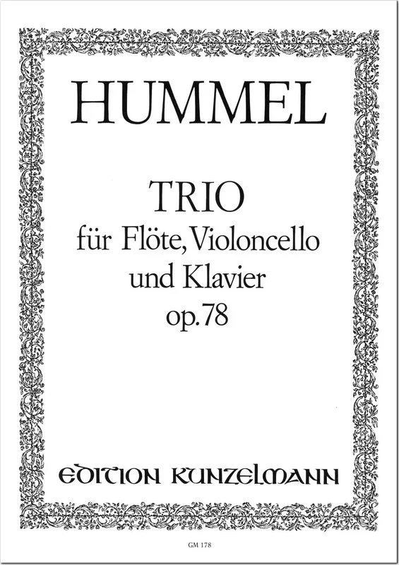 Hummel: Trio for Flute, Cello & Piano, Op. 78