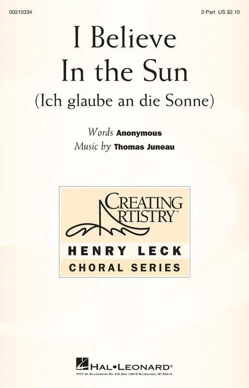 I Believe In The Sun 2 Part (Octavo)