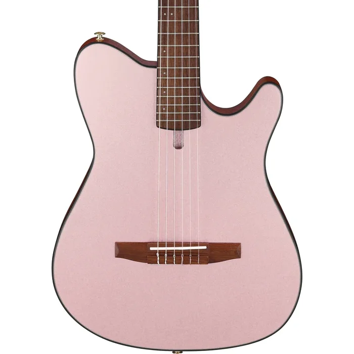 Ibanez FRH10N 6 String Acoustic Electric Guitar – Rose Gold Metallic Flat
