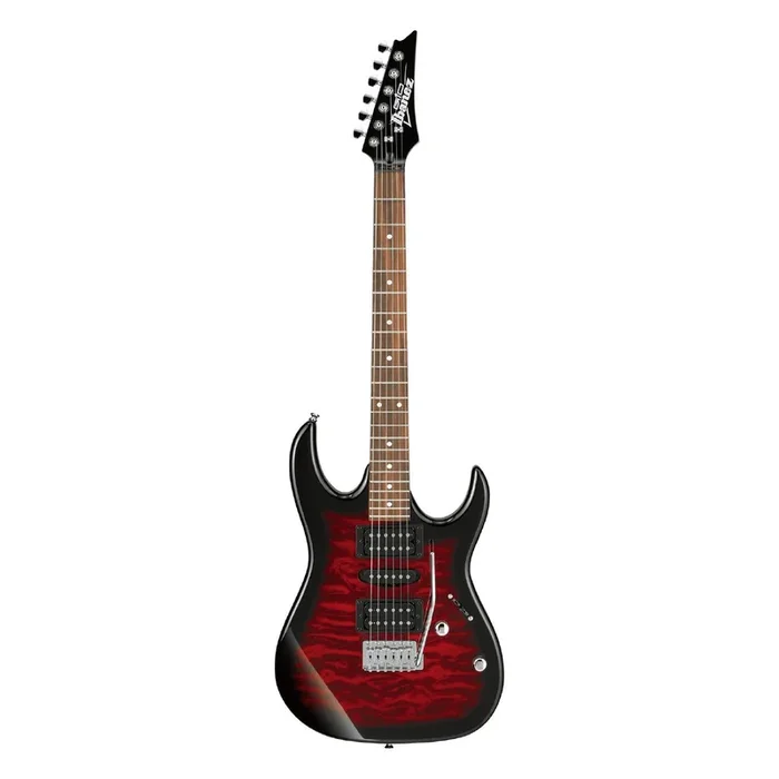 Ibanez GRX70QA Electric Guitar – Transparent Red Burst