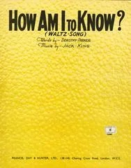 Jack King : Jack King : How Am I To Know? – Piano, Voice – Faber Digital