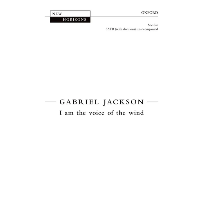 Jackson, Gabriel – I am the voice of the wind