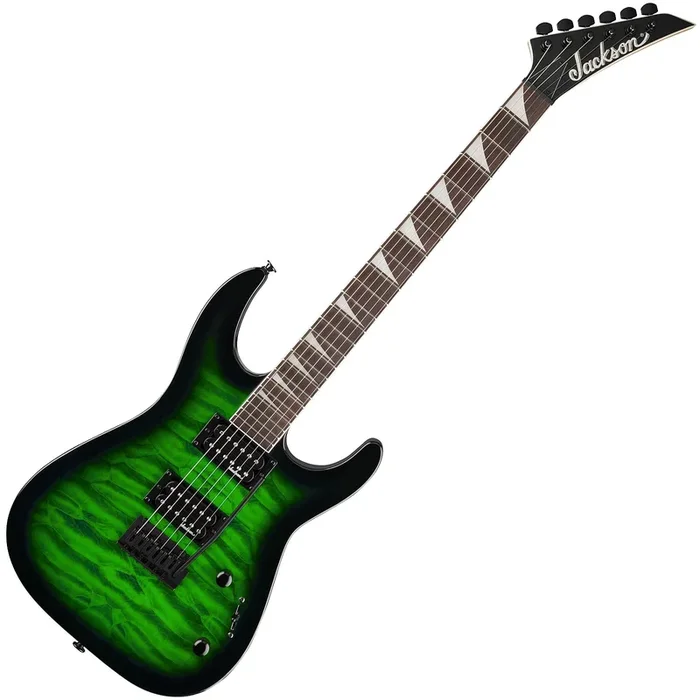 Jackson JS Series Dinky JS20 DKQ 2PT Electric Guitar Amaranth in Transparent Green Burst – 2910211587