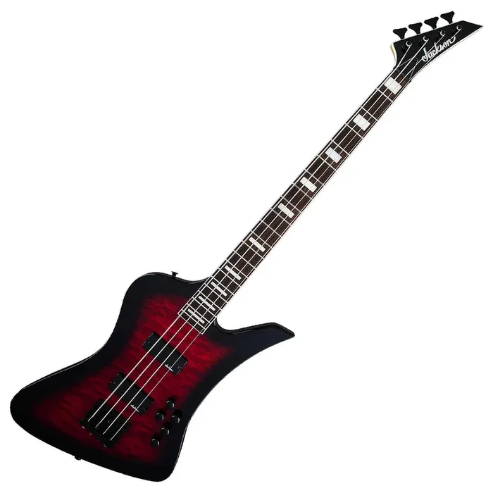 Jackson JS3 Kelly Bird AH FB Electric Bass in Trans Red – 2919093591