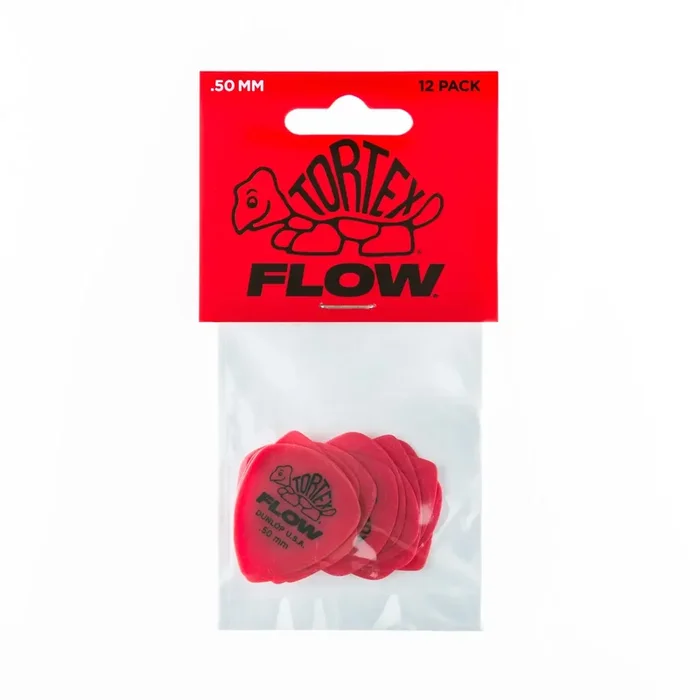 Jim Dunlop .50mm Tortex Flow Players Guitar Picks – Pack of 12