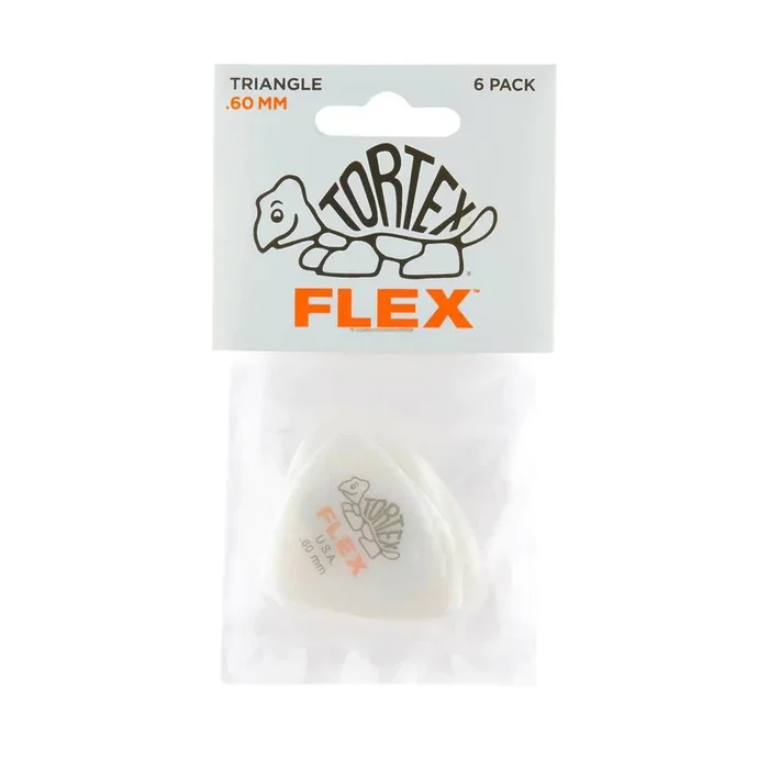 Jim Dunlop .60mm Tortex Flex Triangle Guitar Pick Player Pack (6 in a pack)