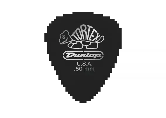 Jim Dunlop .88mm Tortex Pitch Black Picks Players Pack – 12 Pack with Bag