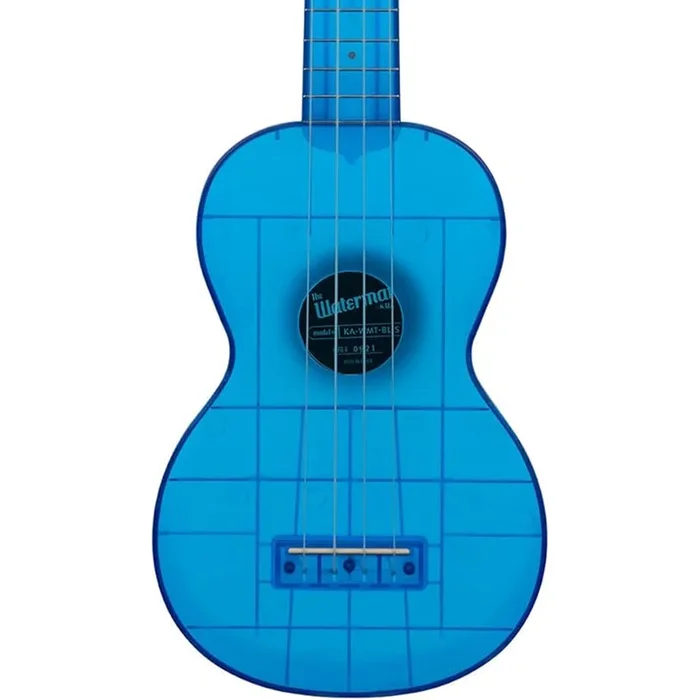 Kala Waterman Seaglass Collection Soprano Ukulele – Transparent Cobalt Blue