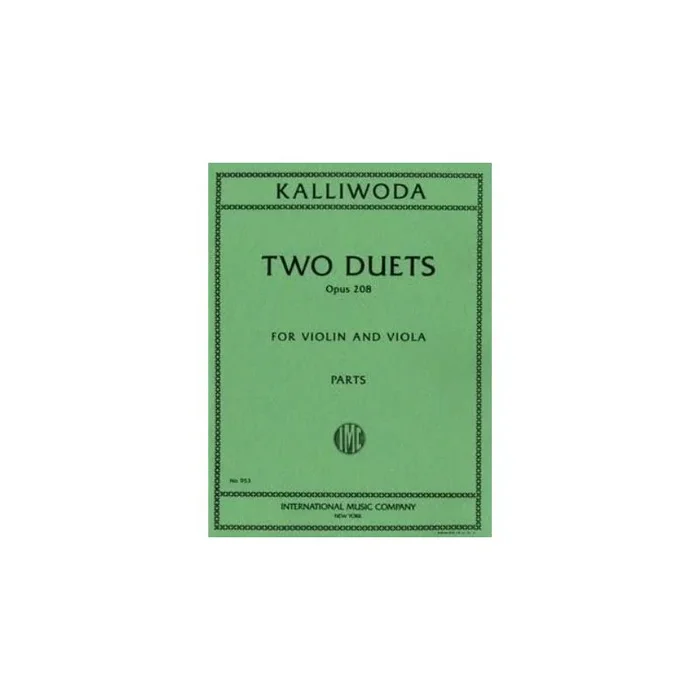 Kalliwoda, Johann (Baptist) Wenzel – Two Duets op. 208