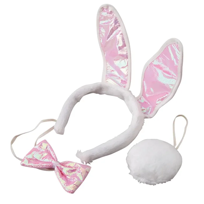 Kids Bunny Dress-Up Set – Ears, Bow Tie & Tail for Preschool Dramatic Play