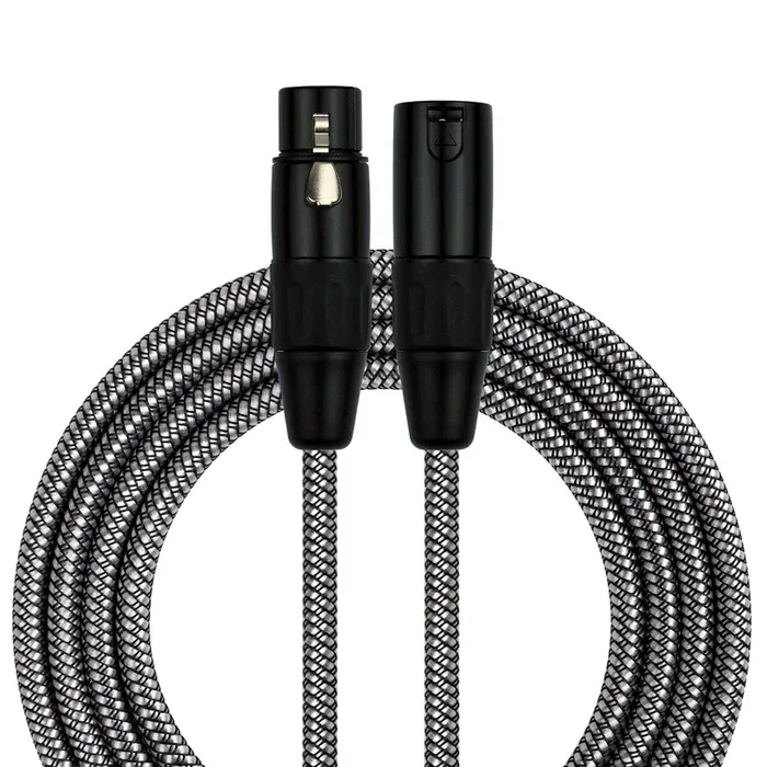 Kirlin 30ft Woven XLR Male to Female Microphone Cable, 20 Gauge CCAM Conductors