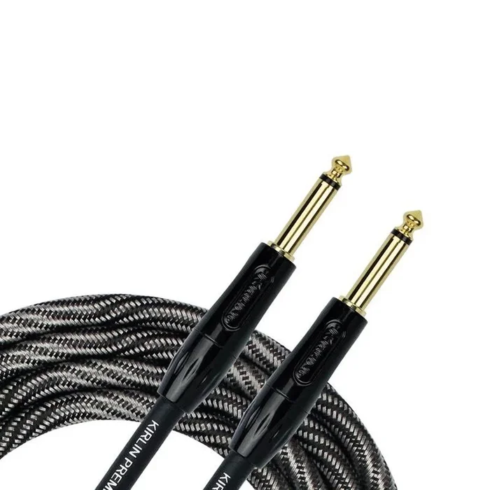 Kirlin IWB201WB 20ft Premium Plus Wave Black Instrument Cable 1/4″ Mono Plug