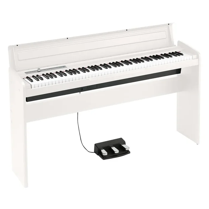 Korg 88 Key Digital Piano w/Stand Pedals in White | BENCH EXTRA – LP180WH