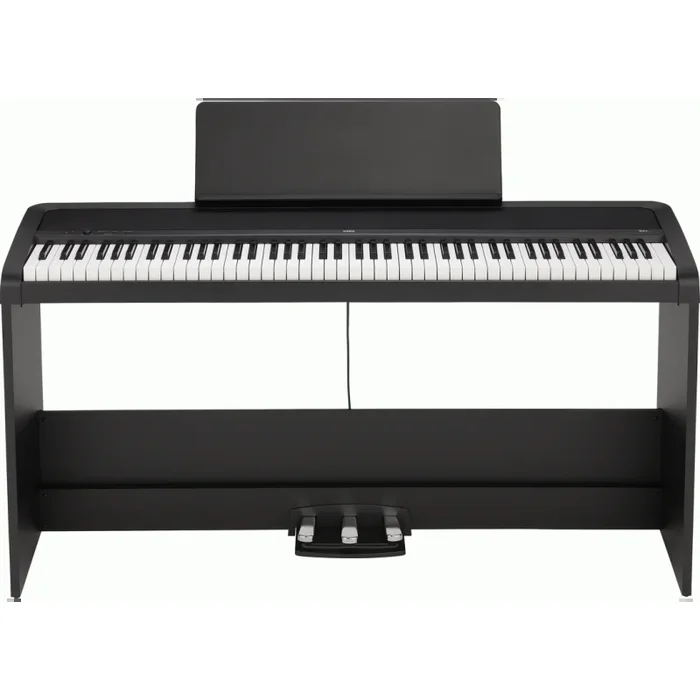 Korg B2 Plus 88 Note Weighted Digital Piano with Stand Pack – Black