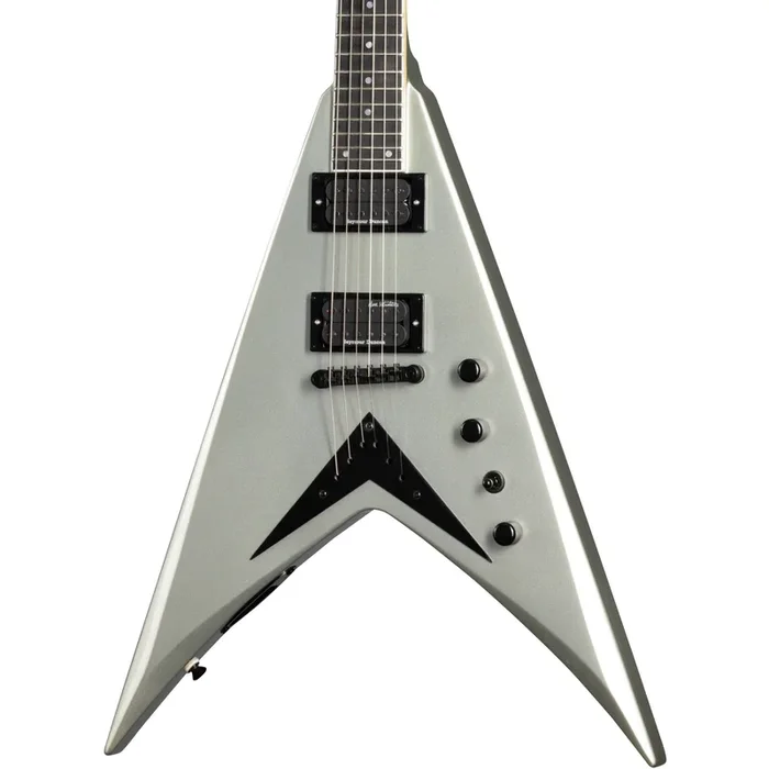 Kramer Dave Mustaine Vanguard Electric Guitar w/ Case – Silver Metallic
