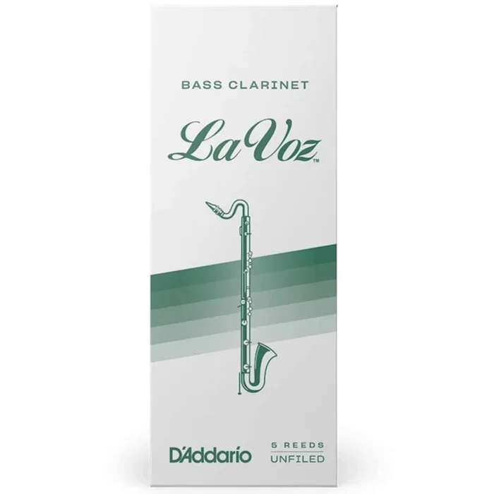 LA VOZ REC05MS Medium Soft Bass Clarinet Reeds, Box of 5