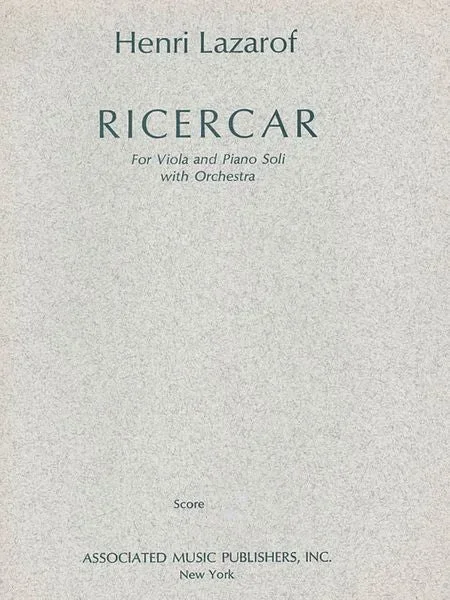 Lazarof: Ricercar
