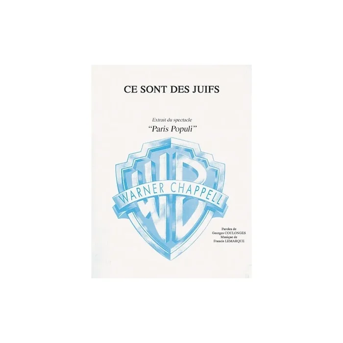 Lemarque – Ce Sont Des Juifs