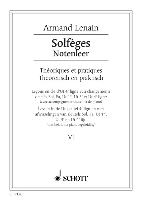 Lenain, Armand : Lenain, Armand : Solfèges, Theoriques et pratiiques – voice and piano – Schott Digital