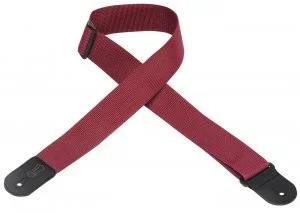 Levy’s 2″ Polypropylene Logo Guitar Strap in Burgundy