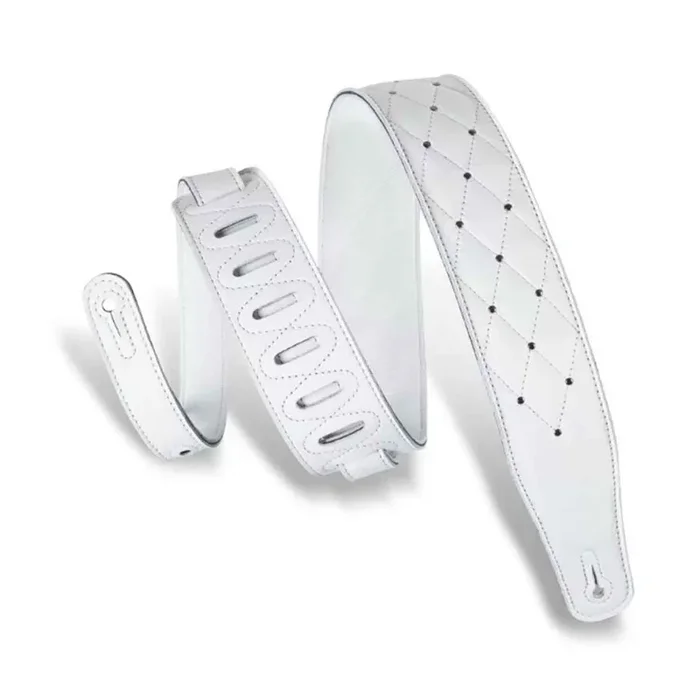 Levys 2 1/2 Garment with Foam Padding White Leather Strap – MG26DSWHTABK