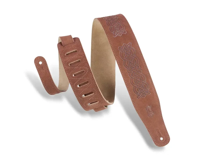 Levys 2.5 Inch Celtic Knot Emboss Suede Strap Brown – MS26CKBRN