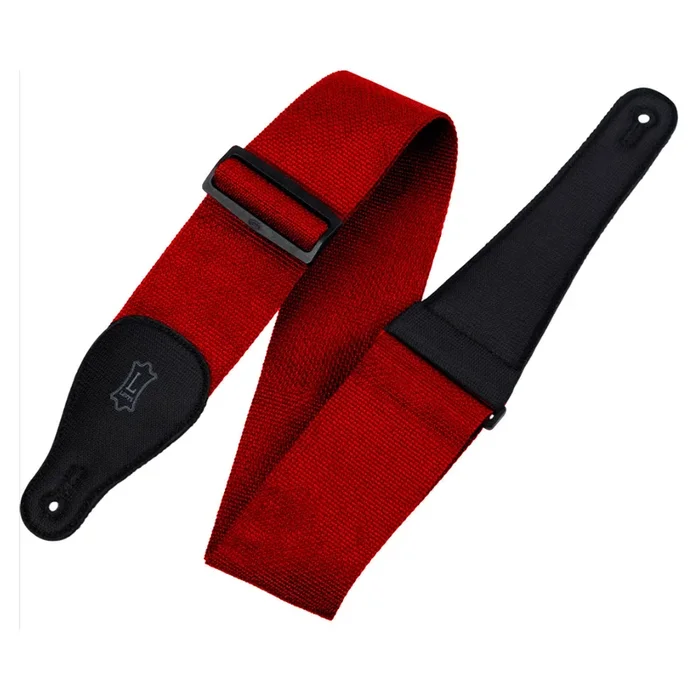 Levys 3 Inch Poly Guitar Strap Red – M8P3RED