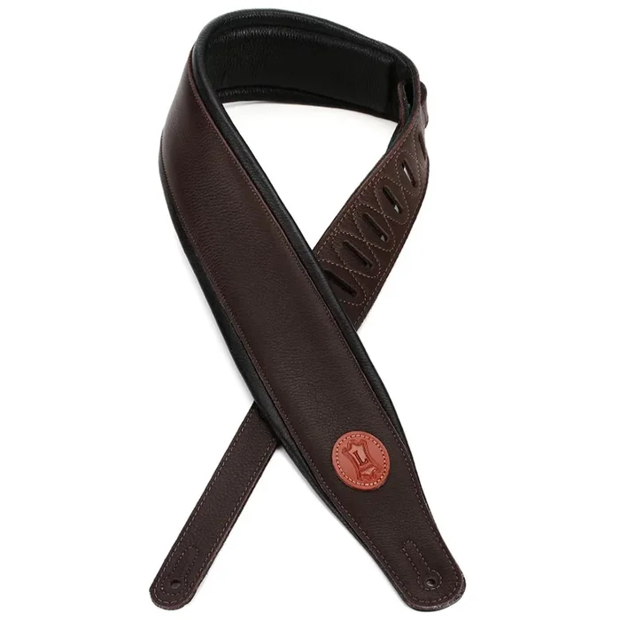 Levys Classic Padded Leather Guitar Strap in Dark Brown – MSS2DBR