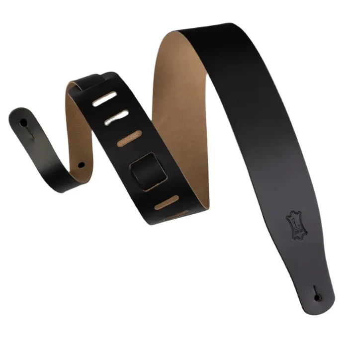 LEVYS M26BLK 2.5 ” Leather Guitar Strap (Black)