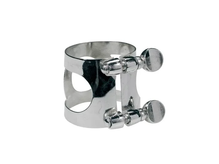 ligature for Bb clarinet, chrome, for plastic mouthpiece