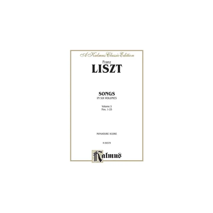 Liszt, Franz – Songs, Volume V