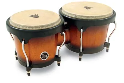 LP Aspire 6.75″/8″ Bongos Oak Vintage Sunburst with Black Hardware