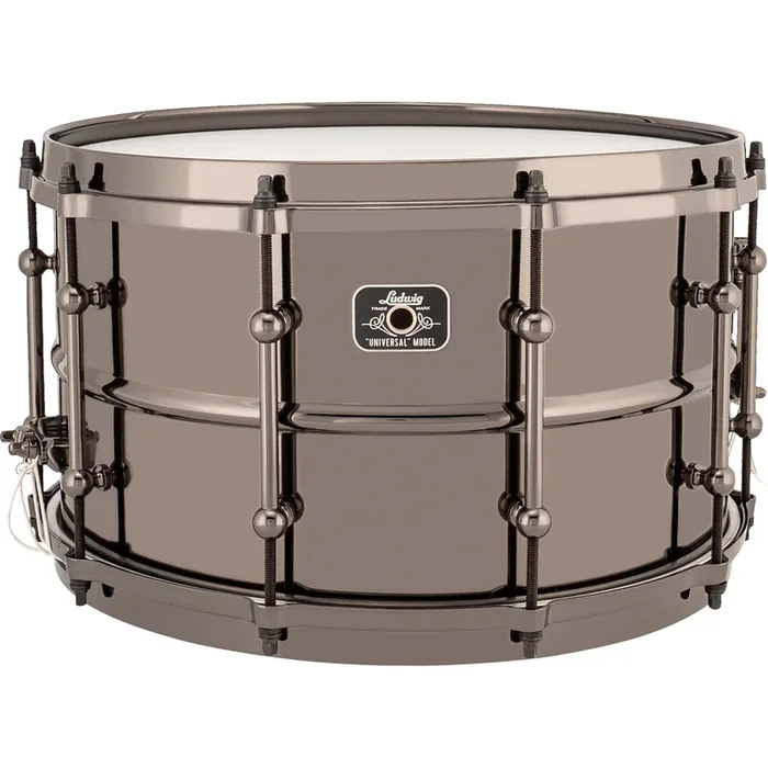 Ludwig Universal Series 8×14 Brass Snare Drum, Black Brass