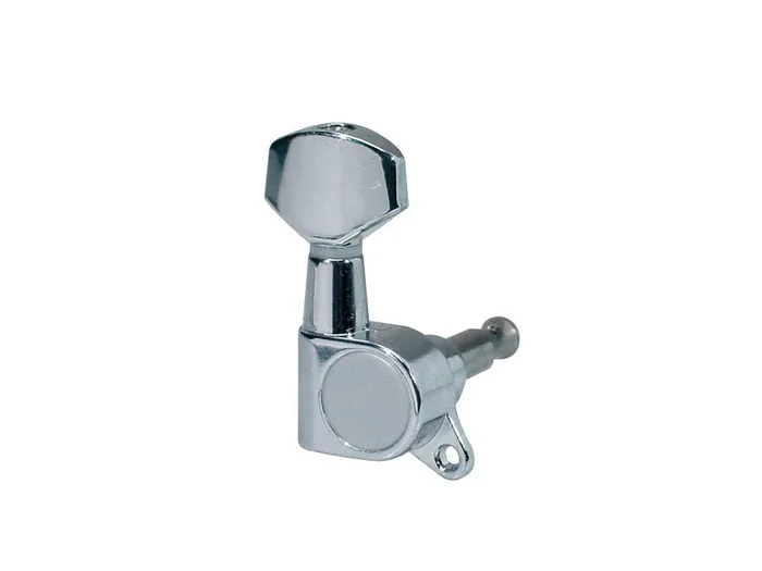 Machine heads for guitar, die cast, 6x left, small, chrome