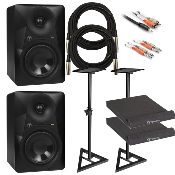 Mackie MR624 Studio Monitor Speaker COMPLETE STUDIO BUNDLE